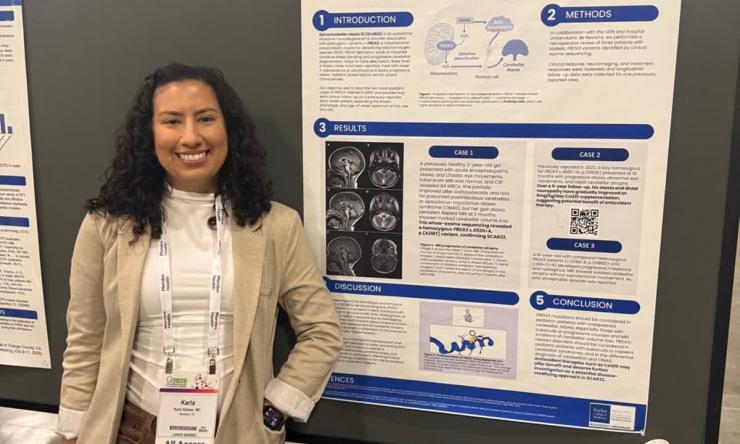 child neurology resident presenting poster