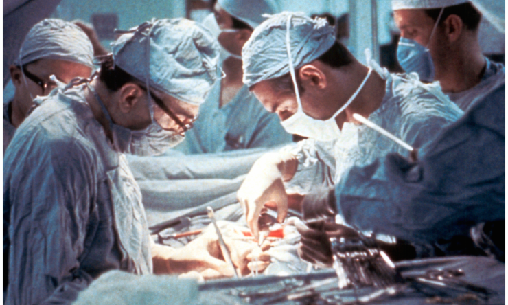 Dr. Michael E. DeBakey in surgery.