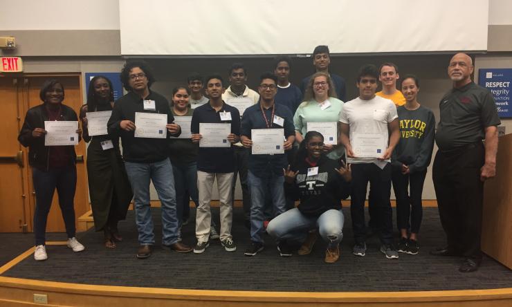 Dr. Phillips and graduates of the 2017 class of the Saturday Morning Science Program.