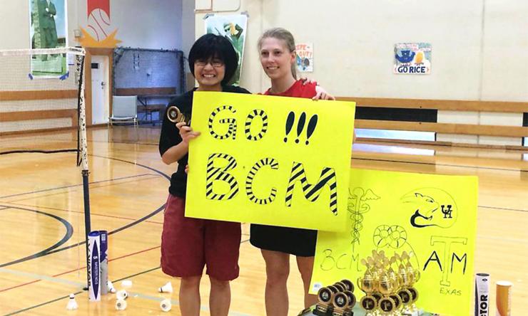 Baylor Badminton Club's first intercollegiate tournament April 2014.