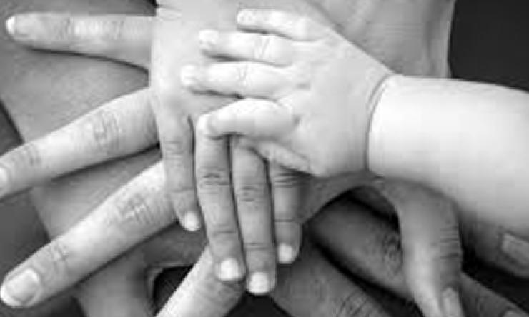 Intergenerational family photo