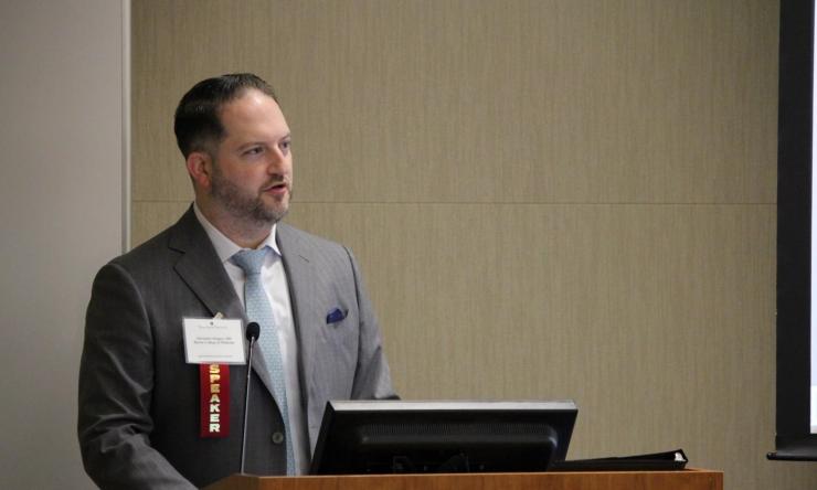 Dr. Alexander Ropper speaking at the 2019