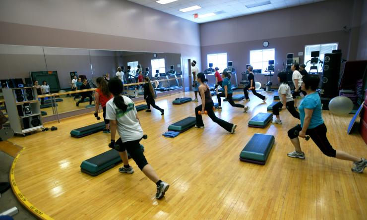 The College's gym offers a range of group exercise classes.